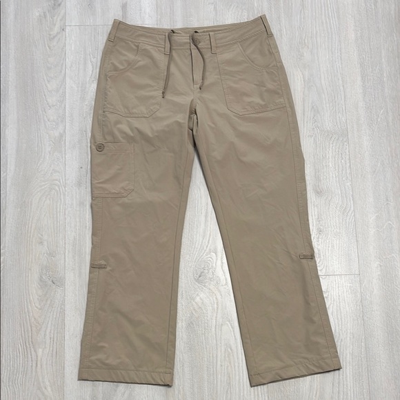 🔥BUNDLESALE Womens 10 The North Face Tan Straight Leg Capris Pants hiking - Picture 1 of 9